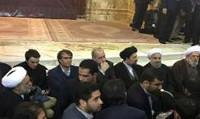 حضور رئیس جمهوری درمراسم چهلم آیت الله هاشمی