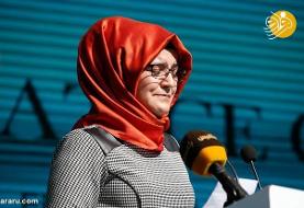 (تصاویر) دلداری بیوه خاشقجی توسط جف بزوس