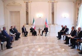 روحانی با الهام علی‌اف دیدار کرد