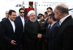 روحانی وارد باکو شد