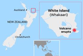 Newlyweds burned by volcanic eruption on New Zealand honeymoon cruise