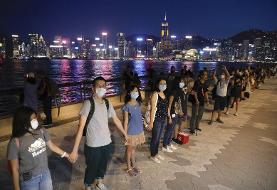 The Latest: Baltic protest inspires Hong Kong human chain