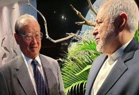 دیدار رئیس هیئت مدیره شورای تعاملات دوستی بین‌الملل ژاپن با ظریف