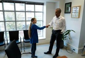 Climate activist Greta Thunberg meets with Obama in Washington