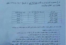 نان گران شد/ افزایش ۲۵ درصدی بربری و ۱۶ درصدی تافتون طی دو سال