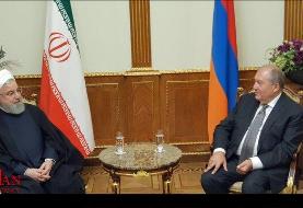 روحانی با رئیس جمهوری ارمنستان دیدار کرد