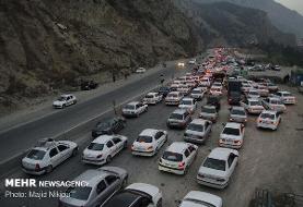 ترافیک پرحجم و سنگین در محور هراز و فیروزکوه