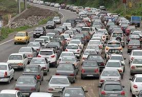 ترافیک سنگین از شرق استان تهران به شمال کشور