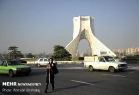 هوای تهران در ۲۴ ساعت گذشته قابل قبول بود/ شاخص ۱۰۷ است