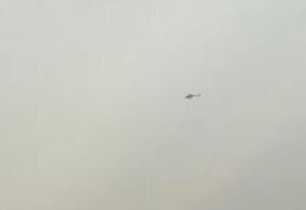 تصاویر پرواز هلی‌کوپترهای آمریکایی همزمان با تشییع پیکر سردار سلیمانی در بغداد