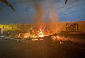 فیلم | لحظه حمله به خودروی حامل قاسم سلیمانی و ابومهدی المهندس