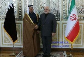دیدار وزیر خارجه قطر با ظریف