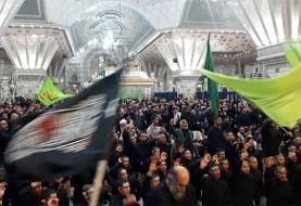 طواف پیکر شهدای مقاومت در حرم امام خمینی(ره)