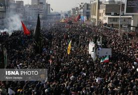 پیکر سپهبد شهید قاسم سلیمانی در مسیر انتقال به قم