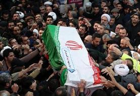 ورود پیکر شهید سلیمانی به قم