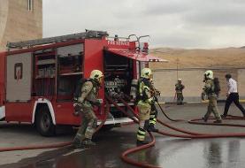 حریق در شهرک صنعتی چهاردانگه/ مصدومیت یک آتش نشان