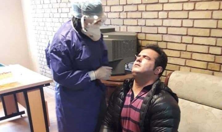 سهراب مرادی و تست کرونا/عکس