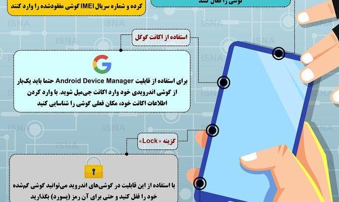 اینفوگرافیک: گوشی‌های گم‌شده و سرقتی را چگونه ردیابی کنیم؟