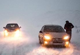 بارش برف و باران در جاده های ۱۷ استان