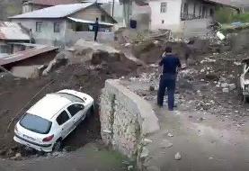 حادثه ریزش سنگ خوشبختانه تلفات جانی نداشته است