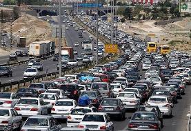ترافیک سنگین در جاده شهریار_تهران و آزادراه قزوین_کرج / بارش باران در جاده های ۶ استان