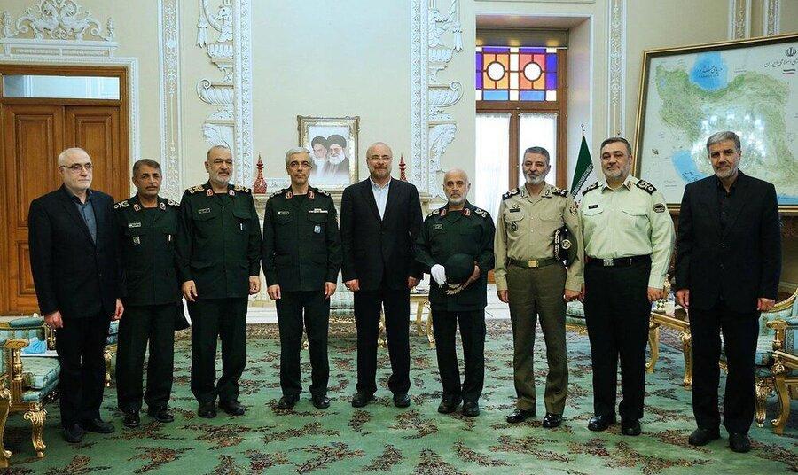 عکس | این فرماندهان نظامی به دیدار قالیباف رفتند
