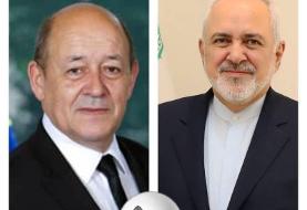 گفتگوی تلفنی ظریف با همتای فرانسوی / رایزنی درباره برجام و آخرین تحولات لبنان
