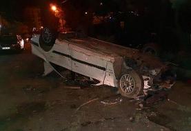 ۲ فوتی در حادثه واژگونی خودروی پرشیا
