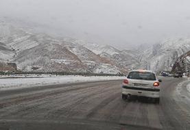 برف و باران در جاده‌های ۹ استان کشور