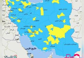 تعداد شهرستان‌های قرمز و نارنجی کرونا به صفر رسید