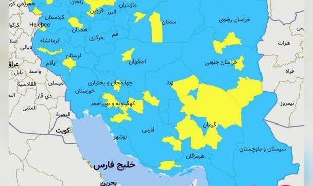 تعداد شهرستان‌های قرمز و نارنجی کرونا به صفر رسید