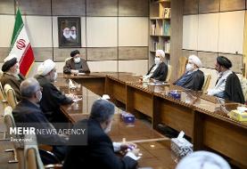 رئیس جمهور با اعضای مجلس خبرگان و شورای عالی حوزه علمیه گفتگو کرد