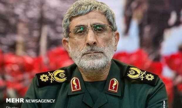 پیام سردار قاآنی به فلسطین و تأکید بر ادامه مقاومت جانانه: ما لحظه به لحظه نبرد را پیگیری می کنیم