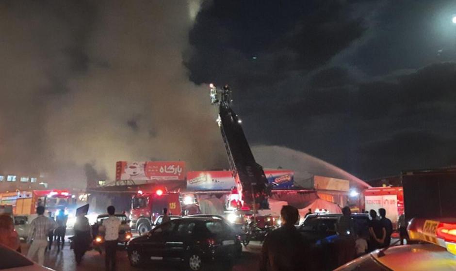 آتش سوزی در بازار مصلی مشهد