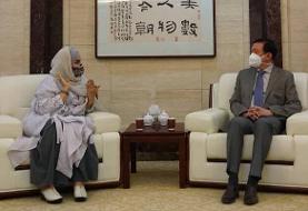 دیدار سفیر چین در تهران با نرگس آبیار 