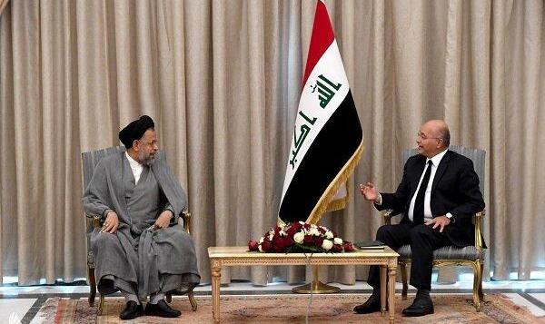 وزیر اطلاعات ایران با رئیس جمهور عراق دیدار کرد
