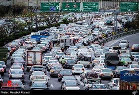 ترافیک سنگین در اکثرمحور‌های بزرگراهی پایتخت