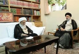 رئیسی با آیت‌الله صافی گلپایگانی دیدار کرد