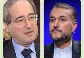 پیام «فیصل مقداد» به امیر عبداللهیان