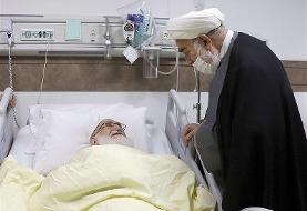 عیادت رئیس دفتر رهبر انقلاب از آیت‌الله نوری همدانی + عکس