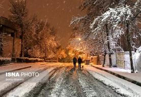 بارش برف و باران در تهران/کاهش دما تا ۶ درجه
