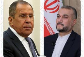 گفت و گوی وزیران امور خارجه ایران و روسیه در مورد آخرین تحولات اوکراین و مذاکرات وین