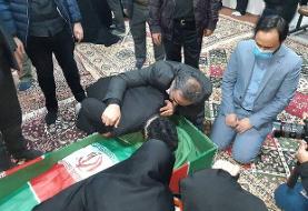 حضور «بهادری جهرمی» در مراسم وداع با شهدای جنایت رژیم صهیونیستی