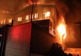 آتش‌سوزی ۱۲ خانه در رامیان