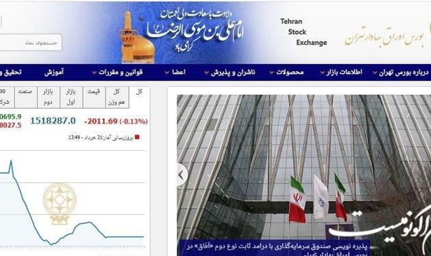 کاهش ۲۰۱۱ واحدی شاخص بورس تهران