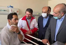 عیادت وزیر کشور از مصدومان حادثه قطار مسافری مشهد به یزد