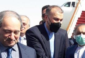 امیرعبداللهیان وارد دمشق شد | جزئیات پنجمین سفر وزیر خارجه به سوریه