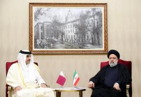 دیدار رئیسی و امیر قطر در ریاض