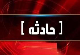 آتش سوزی پل هوایی بلوار ملک آباد مشهد