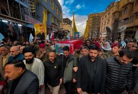 تشییع پیکر سردار سپاه قدس در نجف +عکس